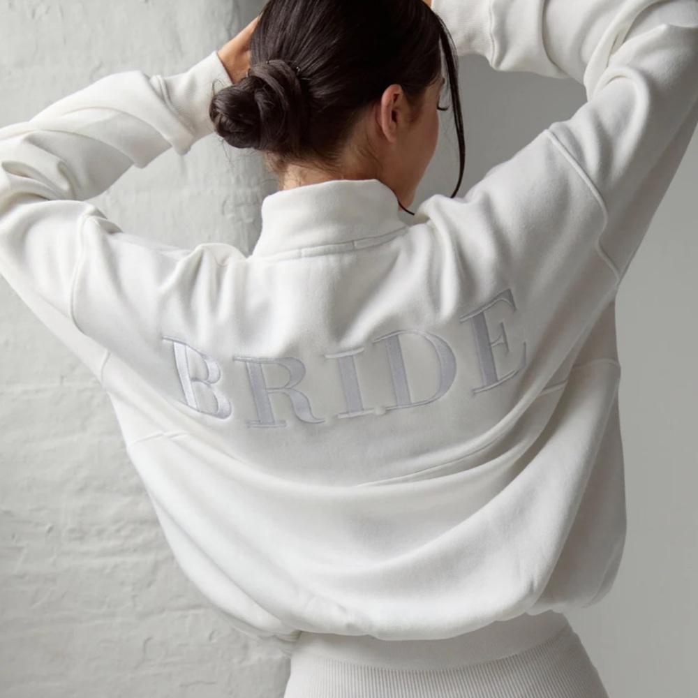 Six Stories Bride Statement Quarter Zip Sweatshirt